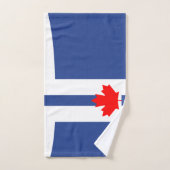 Serviette avec le drapeau de Toronto, Canada (Serviette à main)