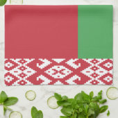 Serviette avec le drapeau patriotique biélorusse (Plié)