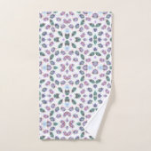 Serviette avec motif floral et géométrique complex (Serviette à main)
