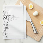 serviette avec mots chrétiens (Quart Plié)