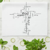 Serviette avec mots chrétiens (Plié)