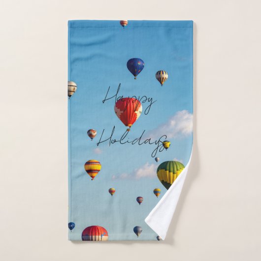 Serviette Ballons Joyeuses Fêtes (Serviette à main)