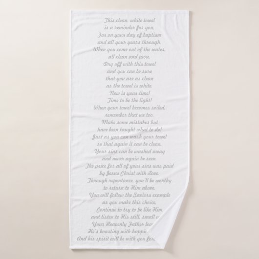 Serviette Baptême (Serviette de bain)