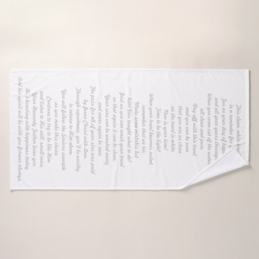 Serviette Baptême (Serviette de bain)