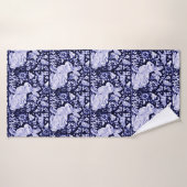 Serviette Batrh Bleu et Blanc Rabbit Bird Dedham N (Serviette de bain)