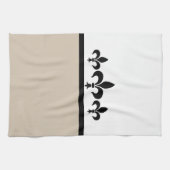 Serviette Beige Swanky Fleur De Lis (Horizontal)