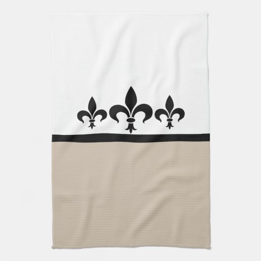 Serviette Beige Swanky Fleur De Lis (Vertical)