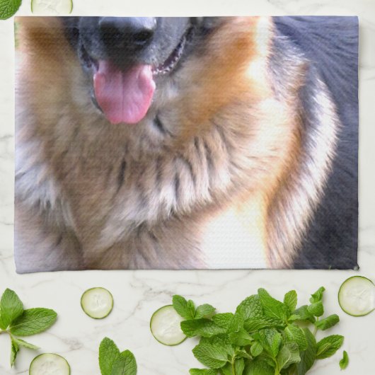 Serviette berger allemande (Plié)