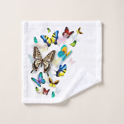 Serviette     beurrée colorée (Gant de toilette)