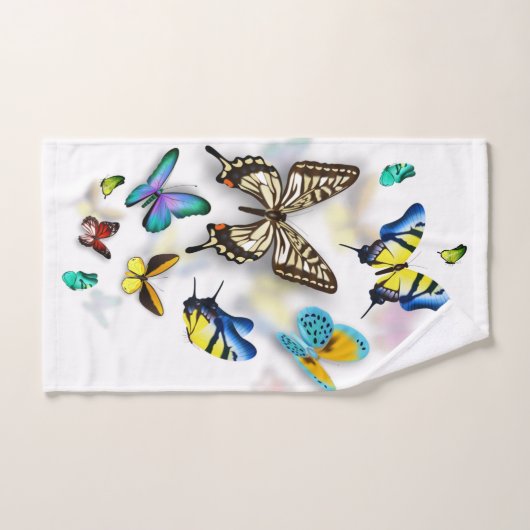 Serviette     beurrée colorée (Serviette à main)