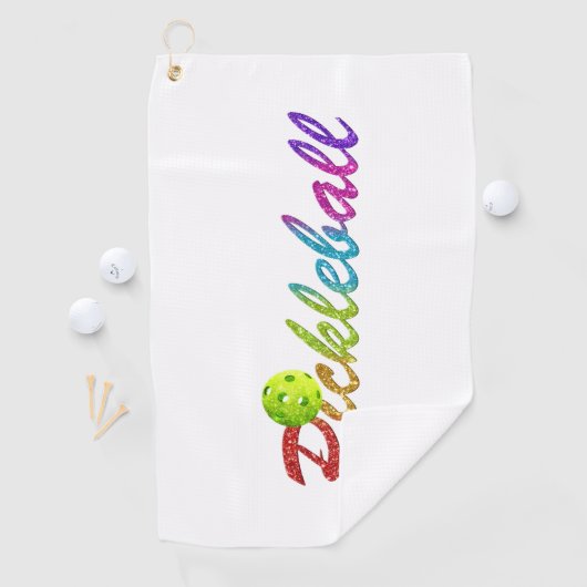 Serviette blanche couleur Pickleball (En situation)