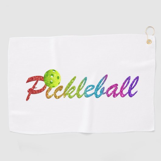 Serviette blanche couleur Pickleball (Horizontal)