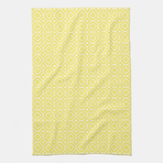 Serviette blanche jaune de tissu de cuisine de (Vertical)