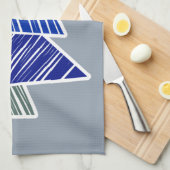 Serviette bleu Sketchy Christmas Tree (Quart Plié)