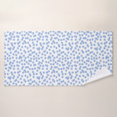 Serviette bleue de Bath de pois (Serviette de bain)
