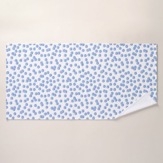 Serviette bleue de Bath de pois (Serviette de bain)
