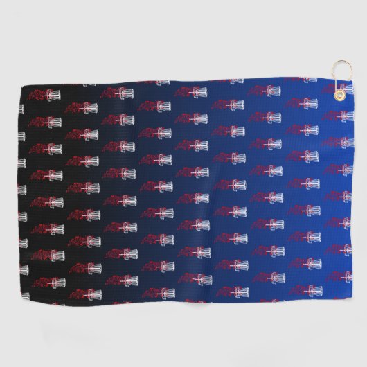 Serviette bleue de golf de disque de panier (Horizontal)