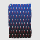 Serviette bleue de golf de disque de panier (Devant)