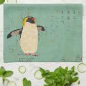 Serviette bleue de lagune de pingouin (Plié)