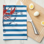 Serviette bleue et blanche de boussole et de (Quart Plié)