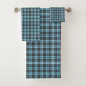Serviette Bleue Grise Chic – Cadeau Intemporel pou (En situation)