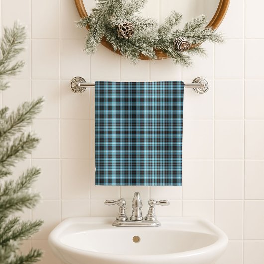 Serviette Bleue Grise Chic – Cadeau Intemporel pou