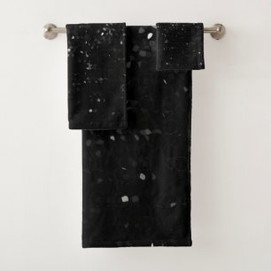 Serviette Bling en cristal noir réglé Strass