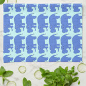 Serviette Blue Baby Elephants (Plié)