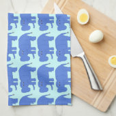 Serviette Blue Baby Elephants (Quart Plié)