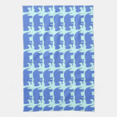 Serviette Blue Baby Elephants (Vertical)
