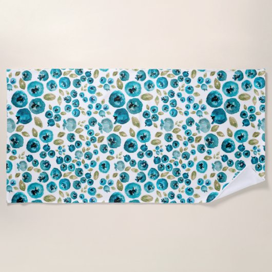 Serviette Blueberry Print Beach (Devant)
