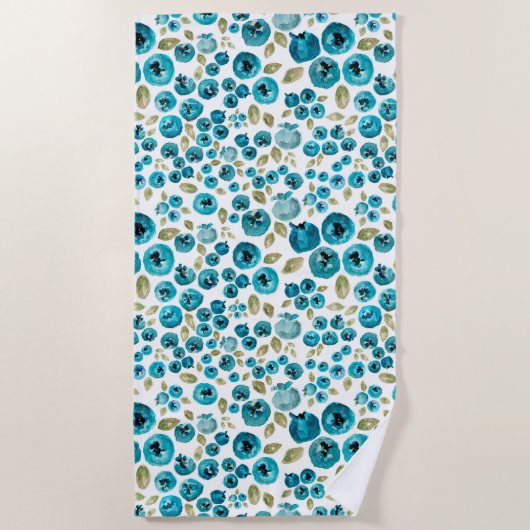 Serviette Blueberry Print Beach (Devant)