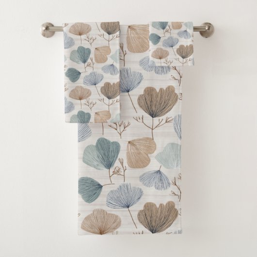 Serviette botanique douce printemps (En situation)
