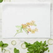 Serviette Botanique fleur sauvage, globemallow (Plié)