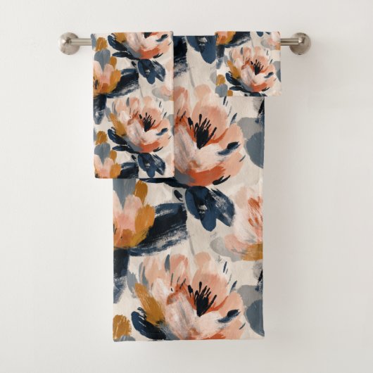 Serviette botanique florale picturale (En situation)