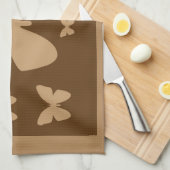 Serviette bronzage Brown de papillons (Quart Plié)
