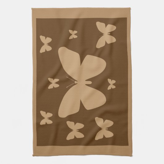 Serviette bronzage Brown de papillons (Vertical)