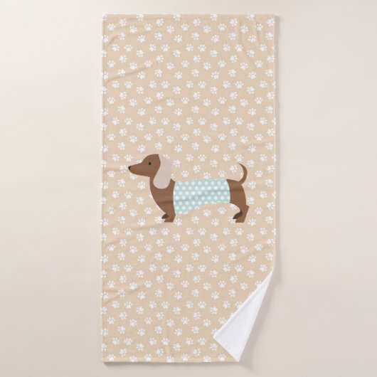 Serviette Brown Dachshund (Serviette de bain)
