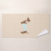 Serviette Brown Dachshund (Serviette de bain)