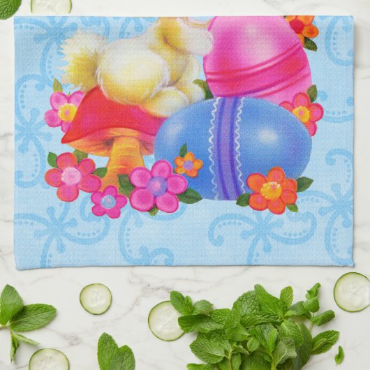 Serviette Bunny de Pâques (Plié)