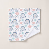 Serviette Cadeau Arc-en-Ciel Navy Rose Boho pour E (Gant de toilette)