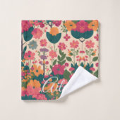 Serviette-cadeau fonctionnelle Floral Bridesmaid (Gant de toilette)
