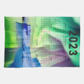 Serviette Calendrier - Aurora Borealis sur l'eau (Horizontal)