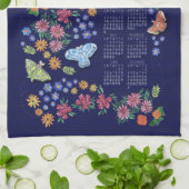 Serviette Calendrier du jardin de minuit (Plié)