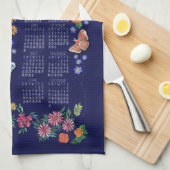 Serviette Calendrier du jardin de minuit (Quart Plié)