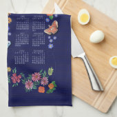 Serviette Calendrier du jardin de minuit (Quart Plié)