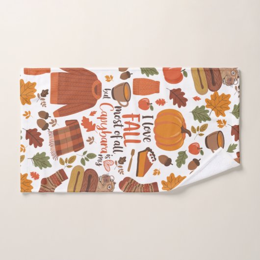 Serviette Capybara Automne vintage (Serviette à main)