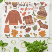 Serviette Capybara Automne vintage (Plié)