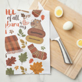 Serviette Capybara Automne vintage (Quart Plié)