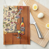 Serviette - Carte du club de souper du Wisconsin (Quart Plié)